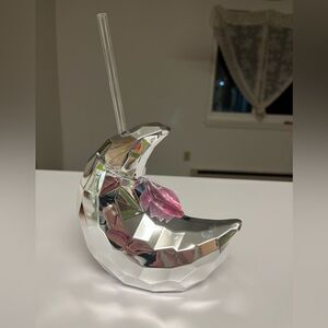 NWT Silver Moon Drinking Cup With Straw